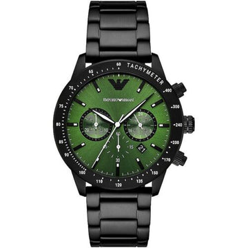 Emporio Armani Men’s Chronograph Stainless Steel Green Dial 43mm Watch AR11472